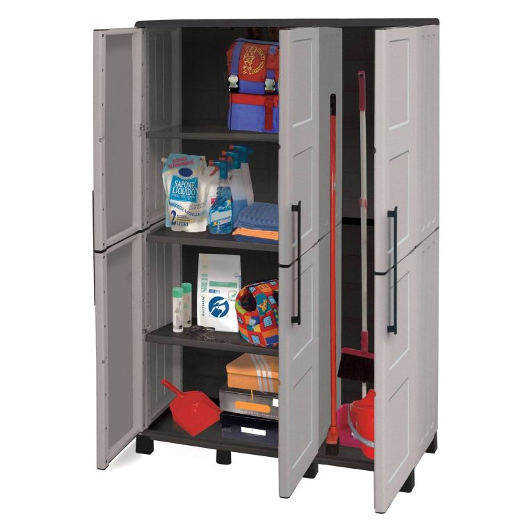 Armadio da esterno portascope grigio chiaro e nero 102x169h cm - Aruro