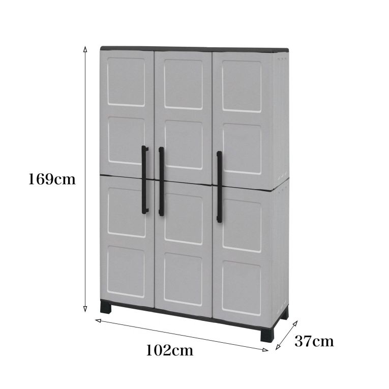 Armadio da esterno portascope grigio chiaro e nero 102x169h cm - Aruro