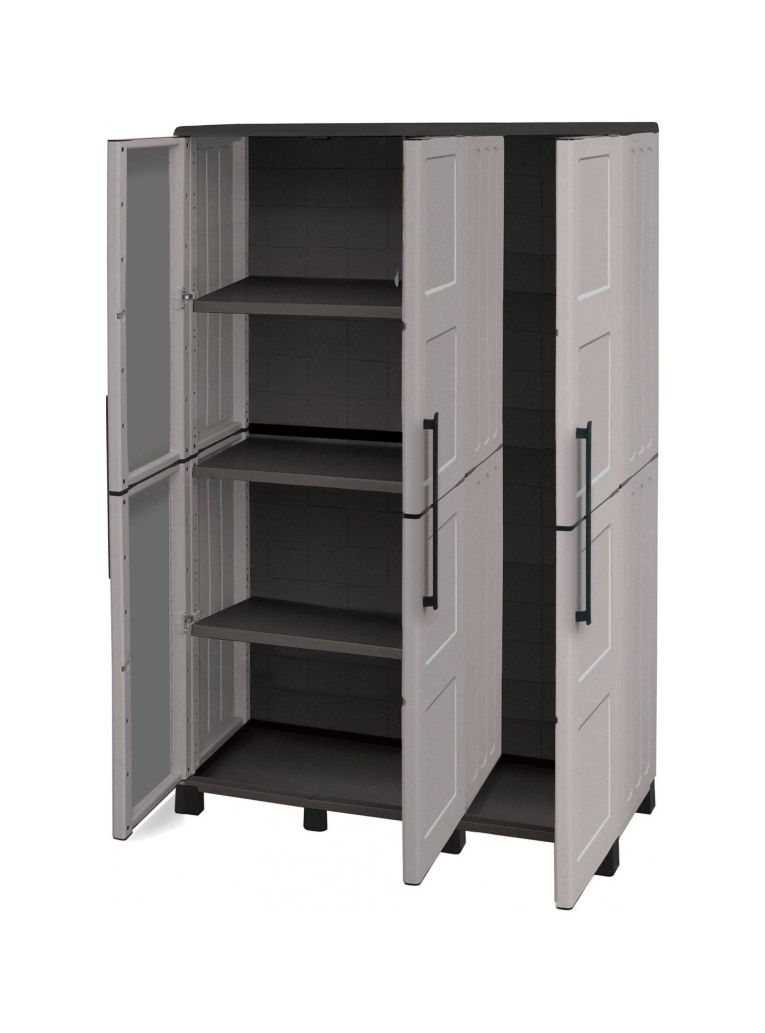 Armadio da esterno portascope grigio chiaro e nero 102x169h cm - Aruro