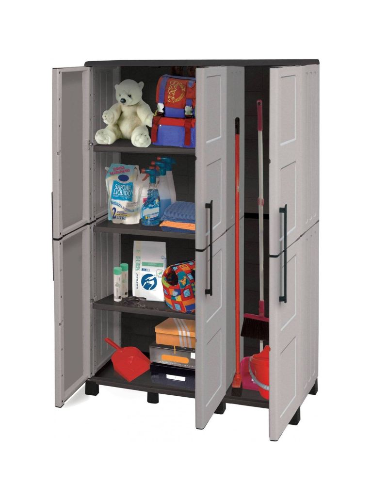 Armadio da esterno portascope grigio chiaro e nero 102x169h cm - Aruro