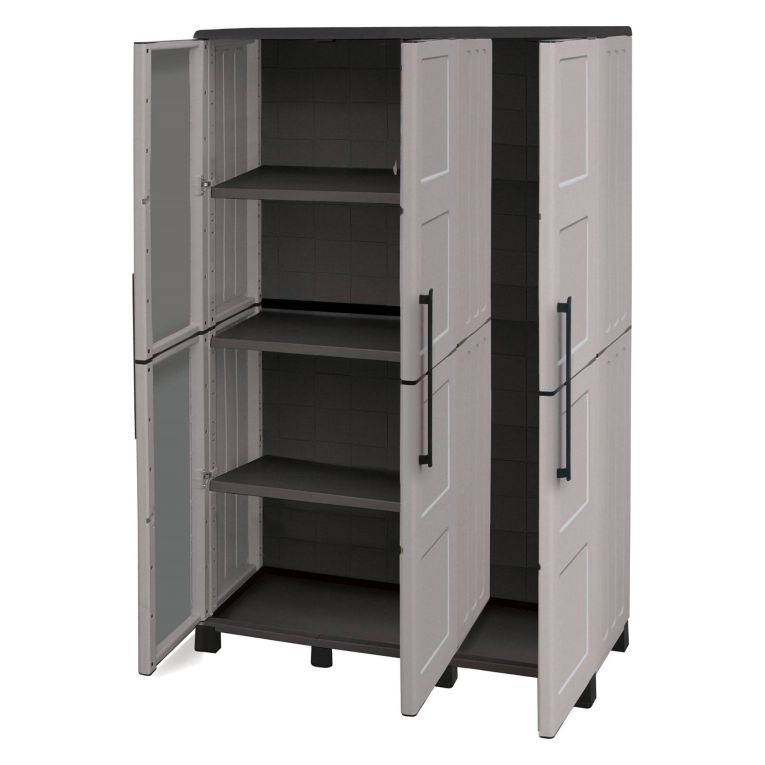 Armadio da esterno portascope grigio chiaro e nero 102x169h cm - Aruro