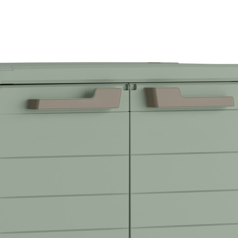 Armadio da esterno Quesnel, 80x44 h100 cm, Grigio e Verde