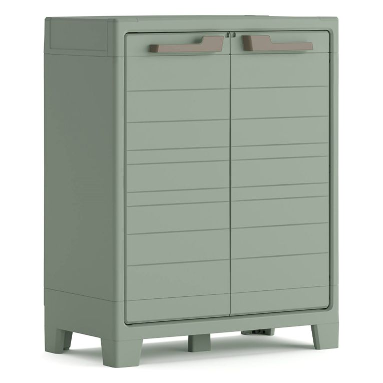 Armadio da esterno Quesnel, 80x44 h100 cm, Grigio e Verde