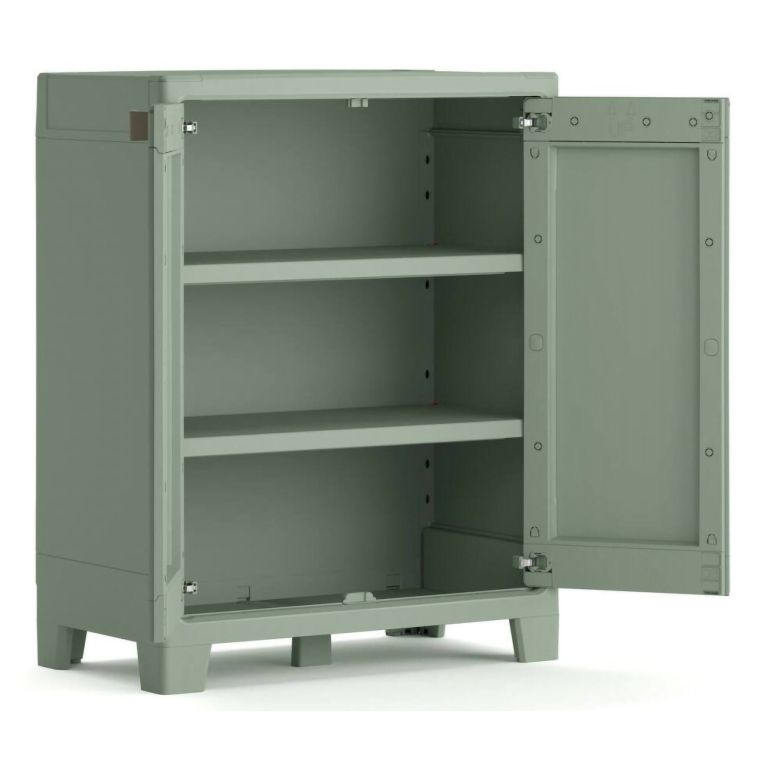 Armadio da esterno Quesnel, 80x44 h100 cm, Grigio e Verde