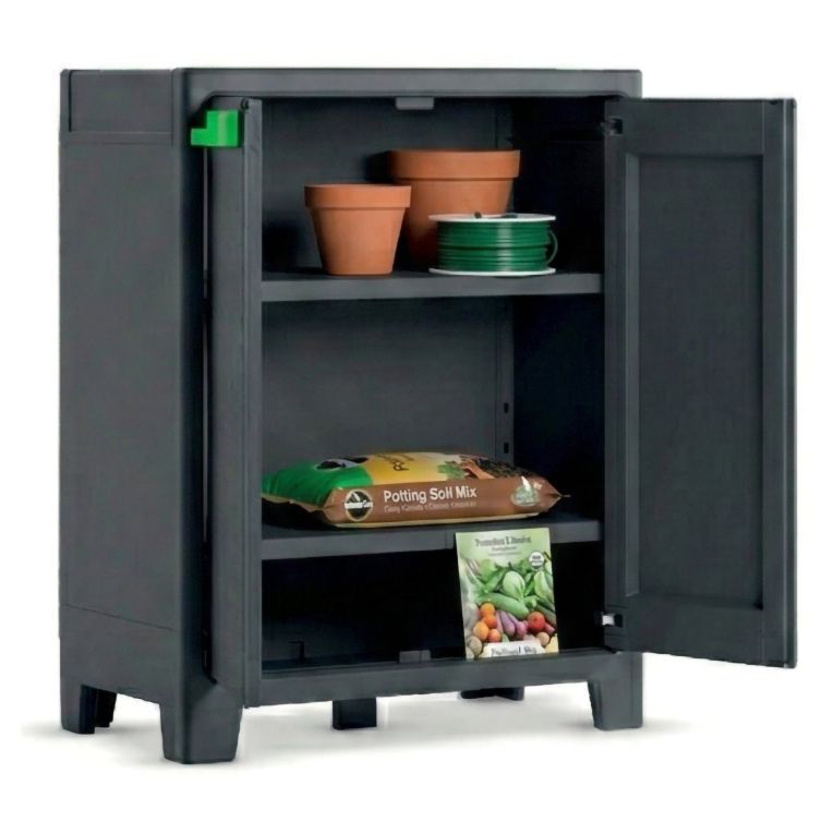 Armadio da giardino 2 ante grigio 80x100h cm - Markham