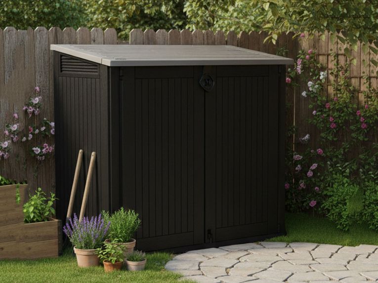Armadio da terrazzo 2 ante nero 132x113h cm - Gander