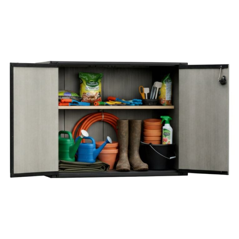 Armadio da terrazzo grigio 139x120h cm - Kindersley