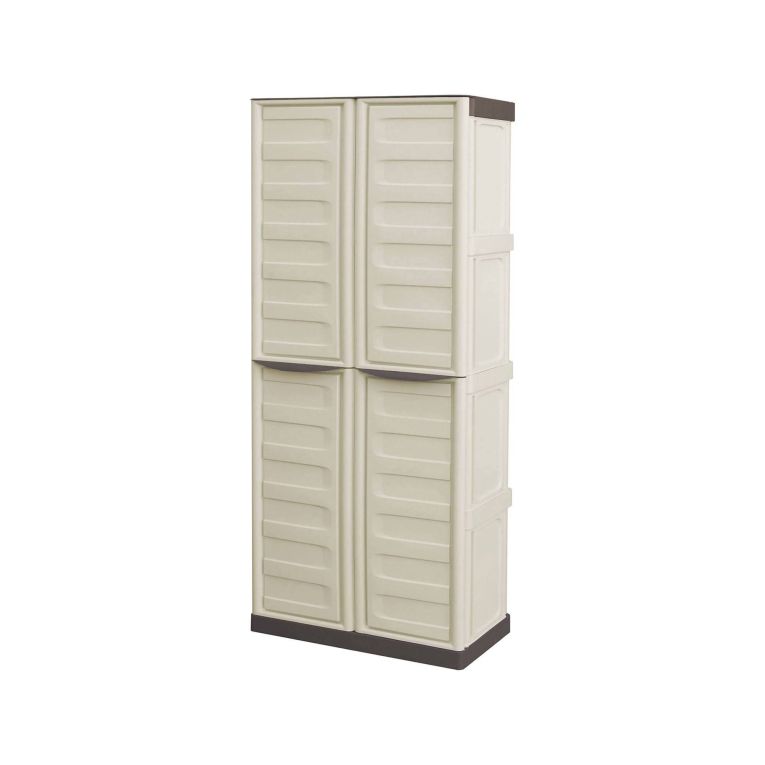 Armadio esterno 2 ante beige e marrone 70x165h cm - Adenina