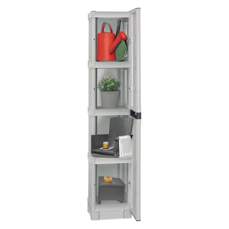 Armadio esterno 2 ante grigio chiaro 35x172h cm - Allain