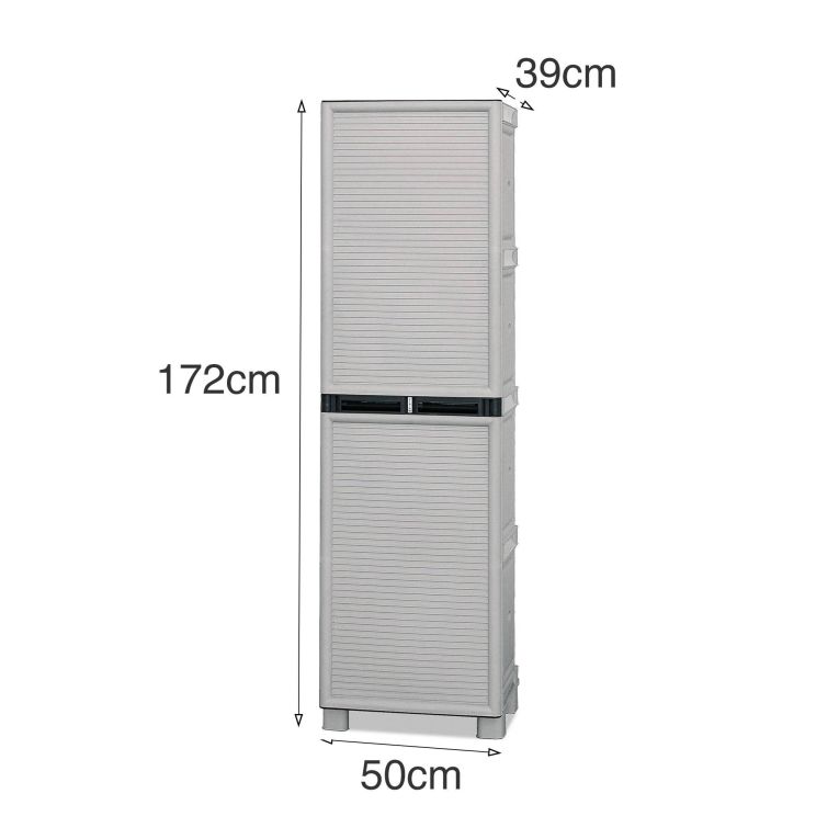 Armadio esterno 2 ante grigio chiaro 50x172h cm - Allain