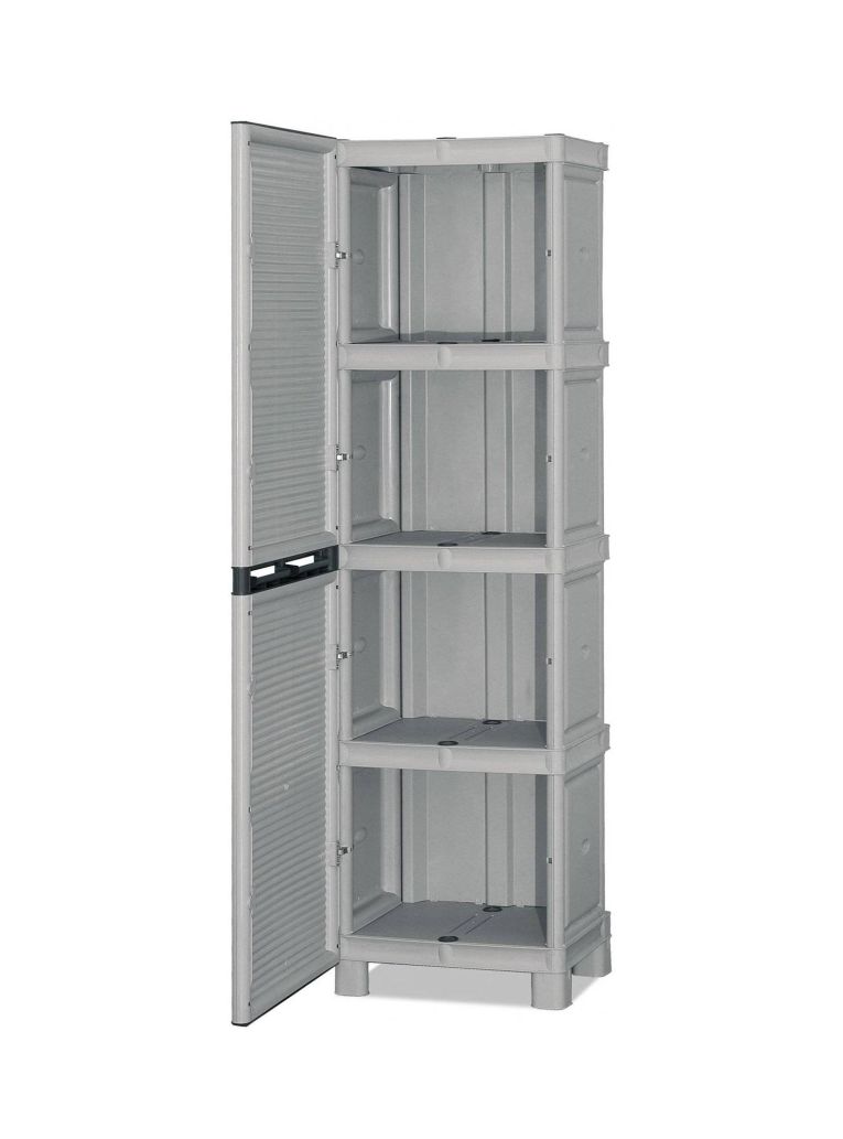 Armadio esterno 2 ante grigio chiaro 50x172h cm - Allain