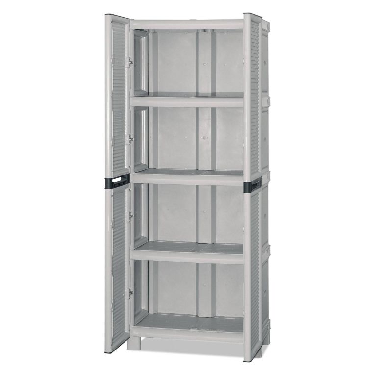 Armadio esterno 2 ante grigio chiaro 70x172h cm - Allain