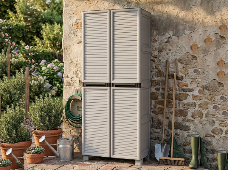 Armadio esterno 2 ante grigio chiaro 70x172h cm - Allain
