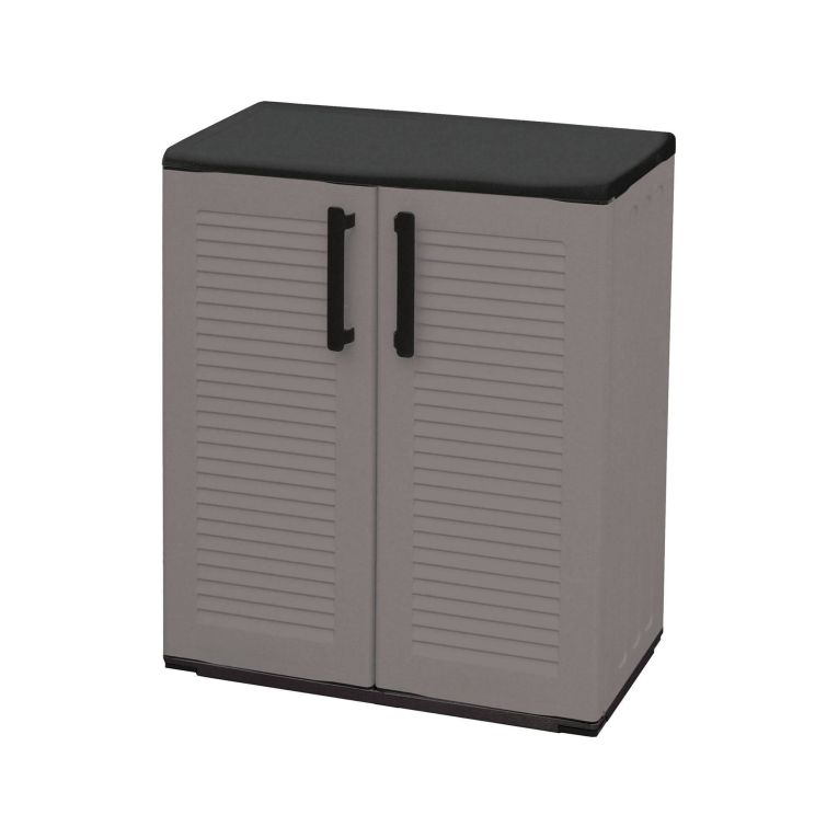 Armadio esterno 2 ante grigio e nero 68x84h cm - Arisa