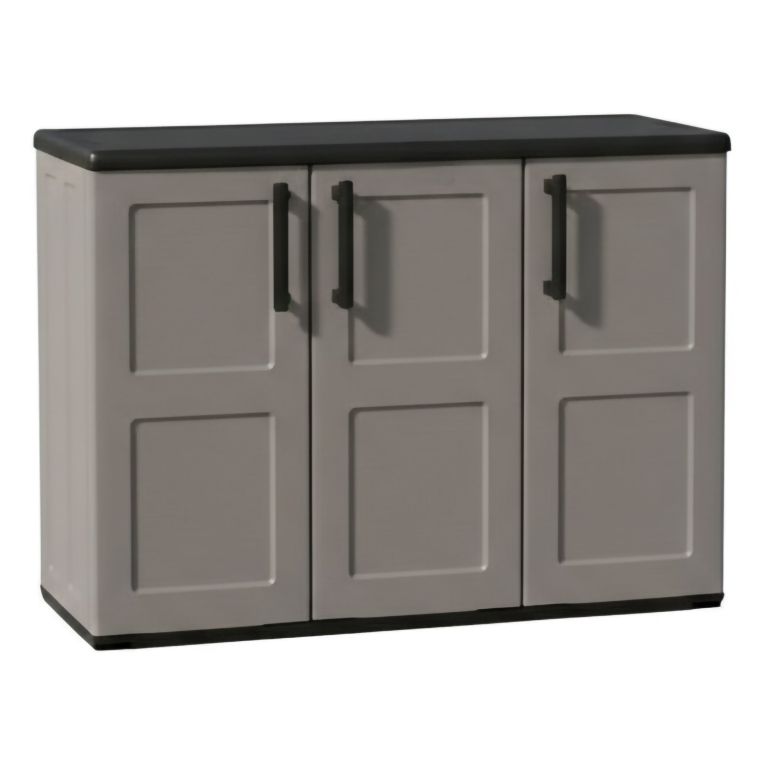 Armadio esterno 3 ante grigio e nero 102x84h cm - Aranka
