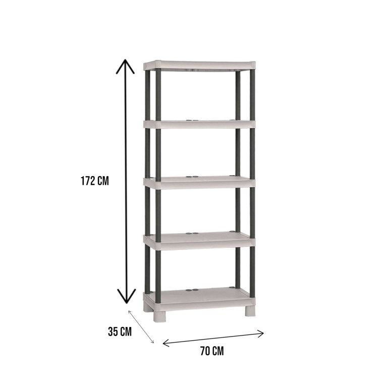 Armadio esterno grigio chiaro e nero 70x172h cm - Giri