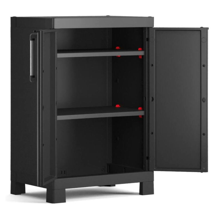 Armadio giardino 2 ante nero 65x97h cm - Terrebonne