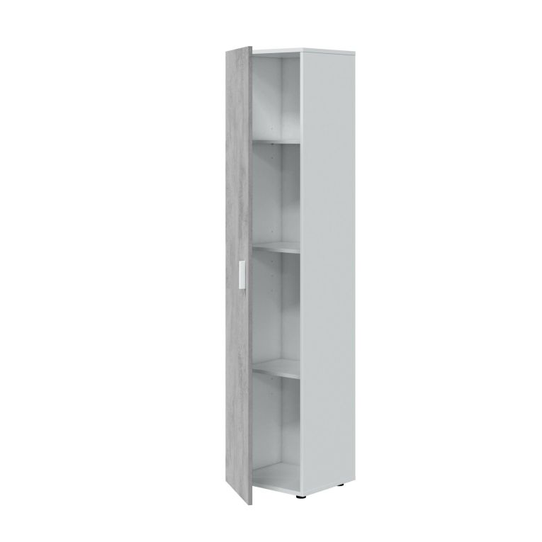 Armadio grigio e bianco slim 41x182h cm - Avlis