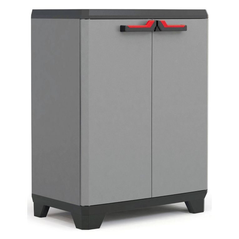 Armadio in plastica 2 ante grigio 68x90h cm - Cochrane