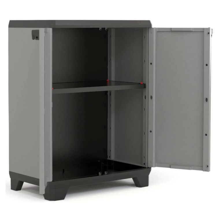 Armadio in plastica 2 ante grigio 68x90h cm - Cochrane