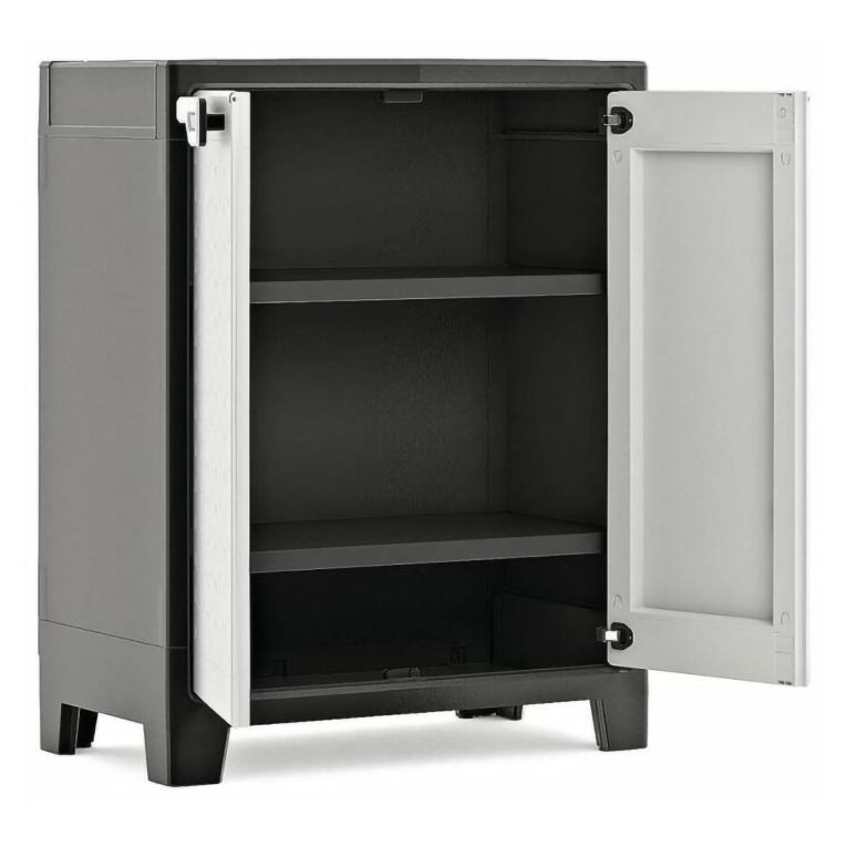 Armadio in plastica 2 ante grigio 80x100h cm - Oshawa