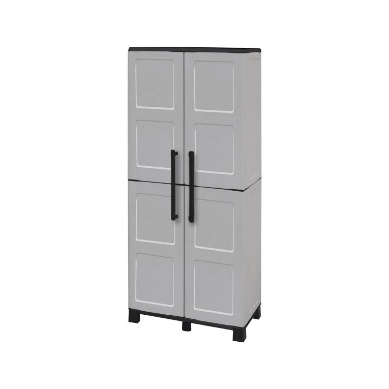 Armadio in plastica resistente raggi UV grigio chiaro e nero 68x169h cm - Askan