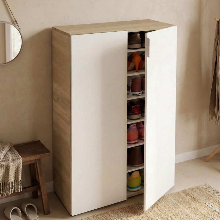Armadio legno e bianco 2 ante 72x103h cm - Athenodora