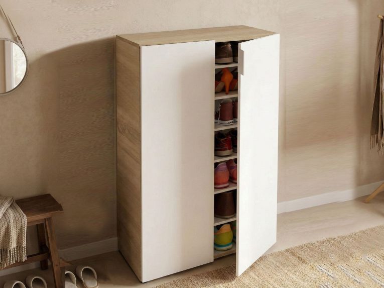 Armadio legno e bianco 2 ante 72x103h cm - Athenodora