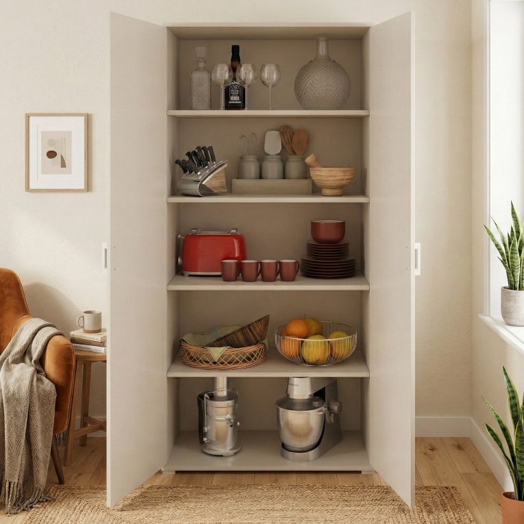 Armadio legno e bianco 2 ante 90x195h cm - Aliosha