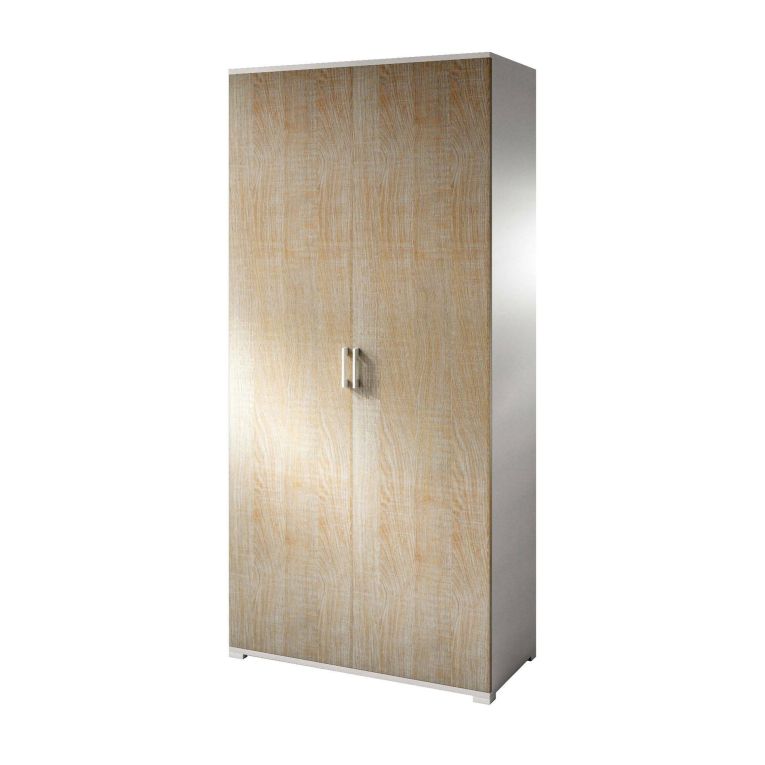 Armadio legno e bianco 2 ante 90x195h cm - Aliosha