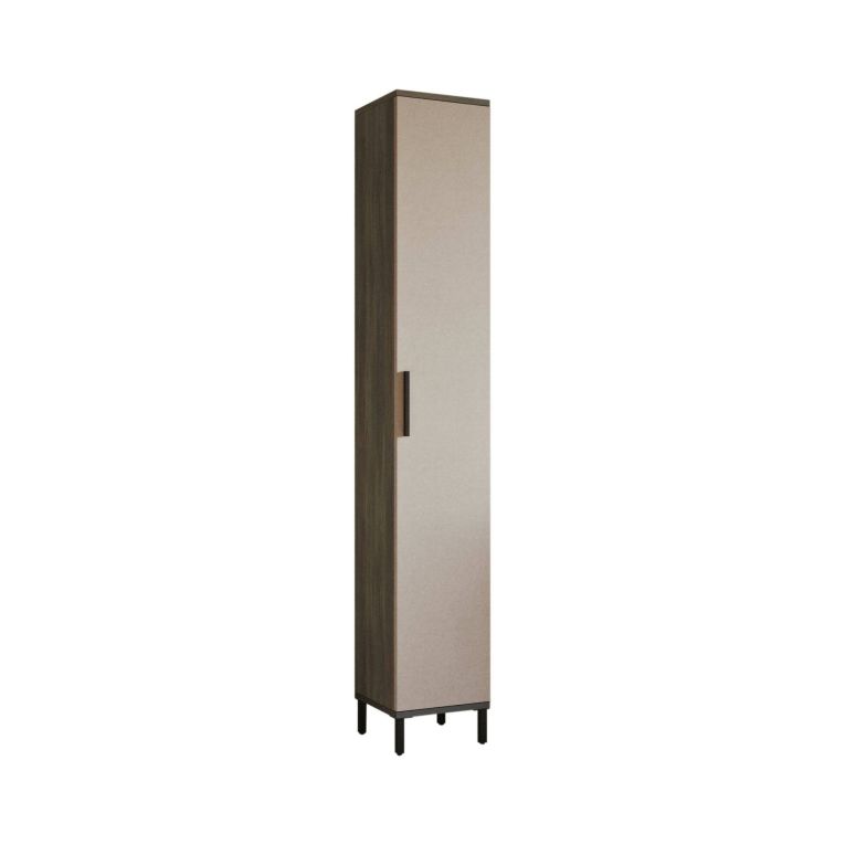 Armadio marrone e antracite slim 29x183h cm - Eusebe