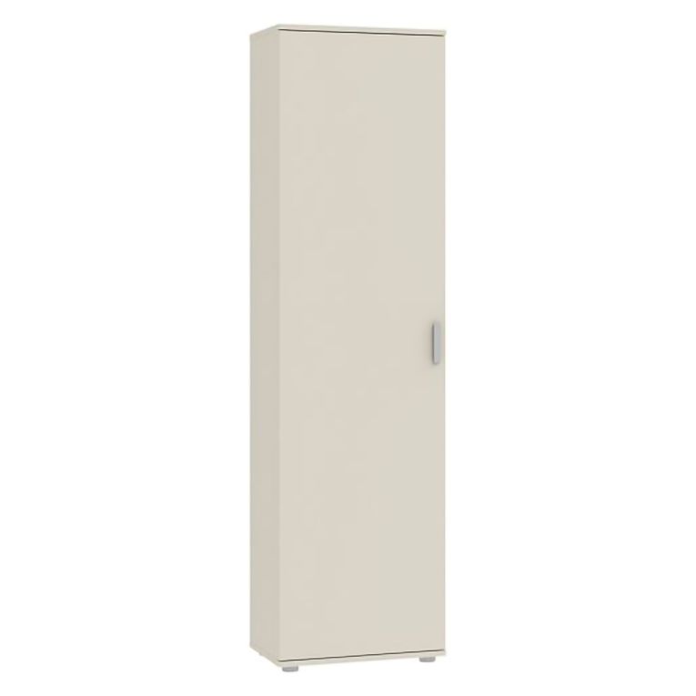Armadio Multiuso 1 Anta Beige Cashmere 5 Ripiani Un'anta 50x185h cm, 6 Vani - Lerosota