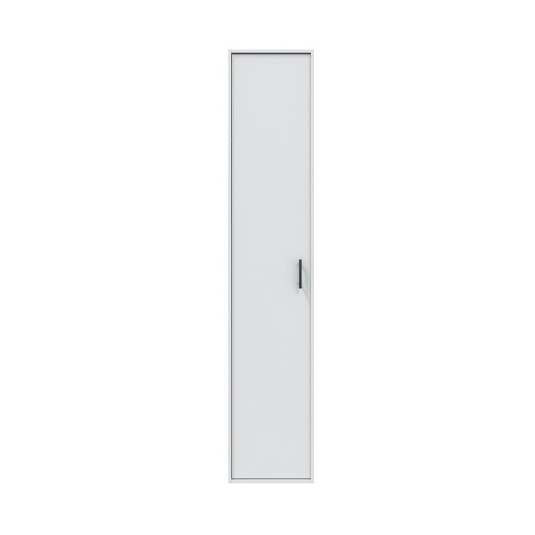 Armadio Multiuso 1 Anta Bianco 2 Ripiani Apertura Battente 41x206h cm, Un'anta - Crucoli