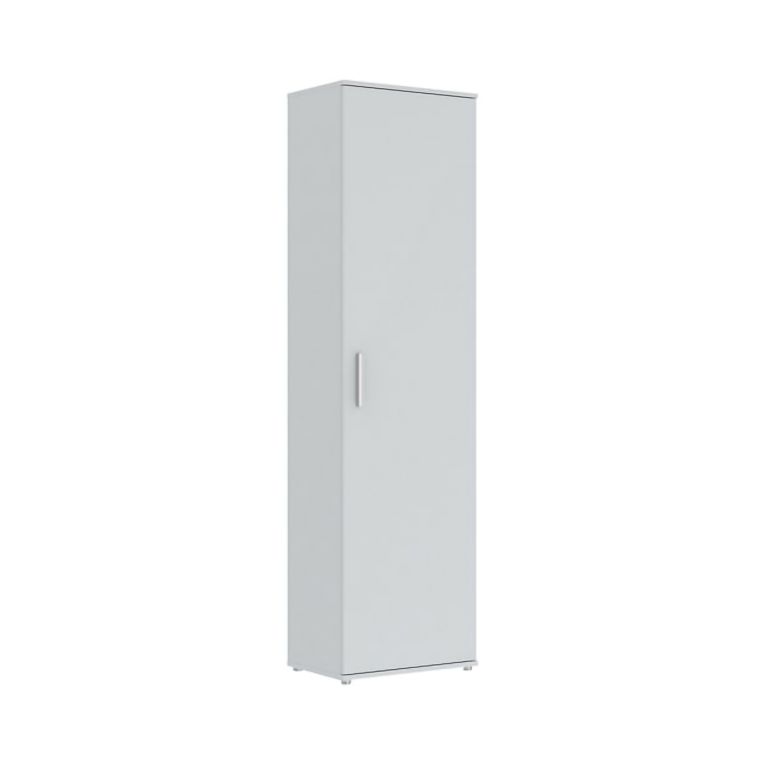 Armadio Multiuso 1 Anta Bianco Battente 5 Ripiani Un'anta 50x185h cm, 6 Vani - Lerosota