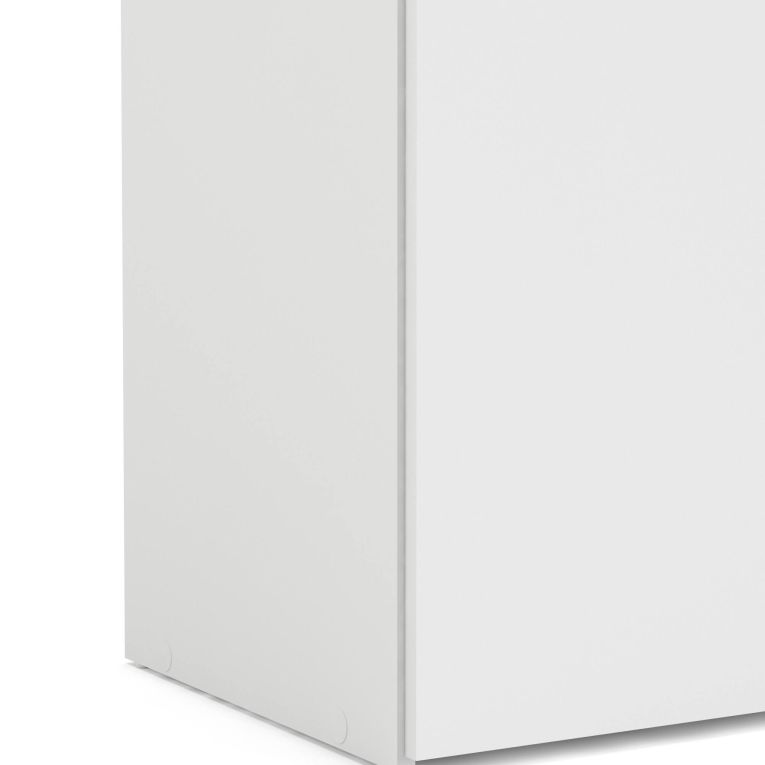 Armadio multiuso 1 anta Melanie, Mobile multifunzionale, Mobiletto scarpiera, Guardaroba porta scarpe, 42x39 h175 cm, Bianco