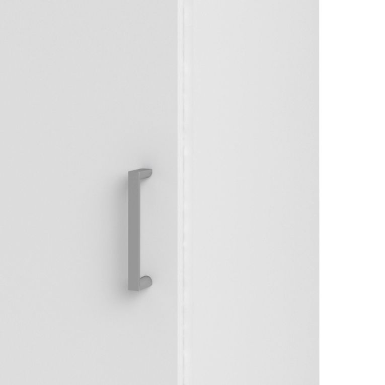 Armadio multiuso 1 anta Melanie, Mobile multifunzionale, Mobiletto scarpiera, Guardaroba porta scarpe, 42x39 h175 cm, Bianco