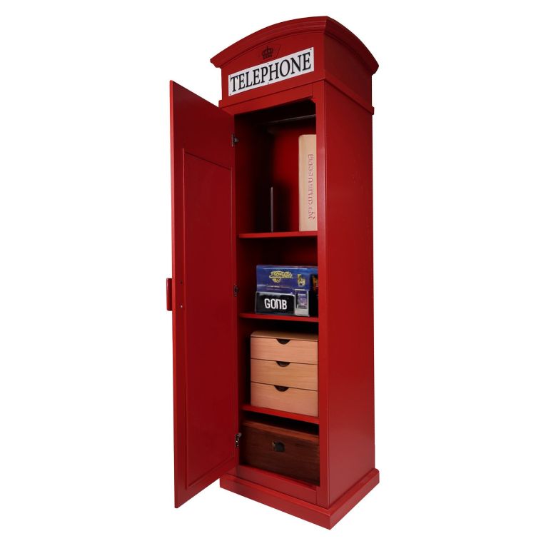 Armadio Multiuso 1 Anta Rosso Beige 2 Ripiani Appendiabiti 68x215h cm, Cassetti - Pachino
