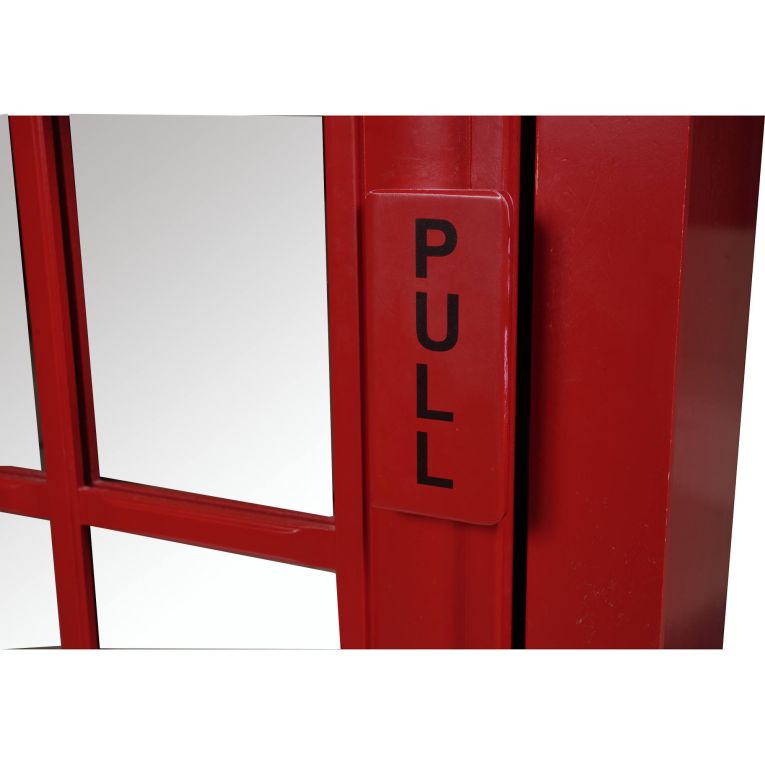 Armadio Multiuso 1 Anta Rosso Beige 2 Ripiani Appendiabiti 68x215h cm, Cassetti - Pachino