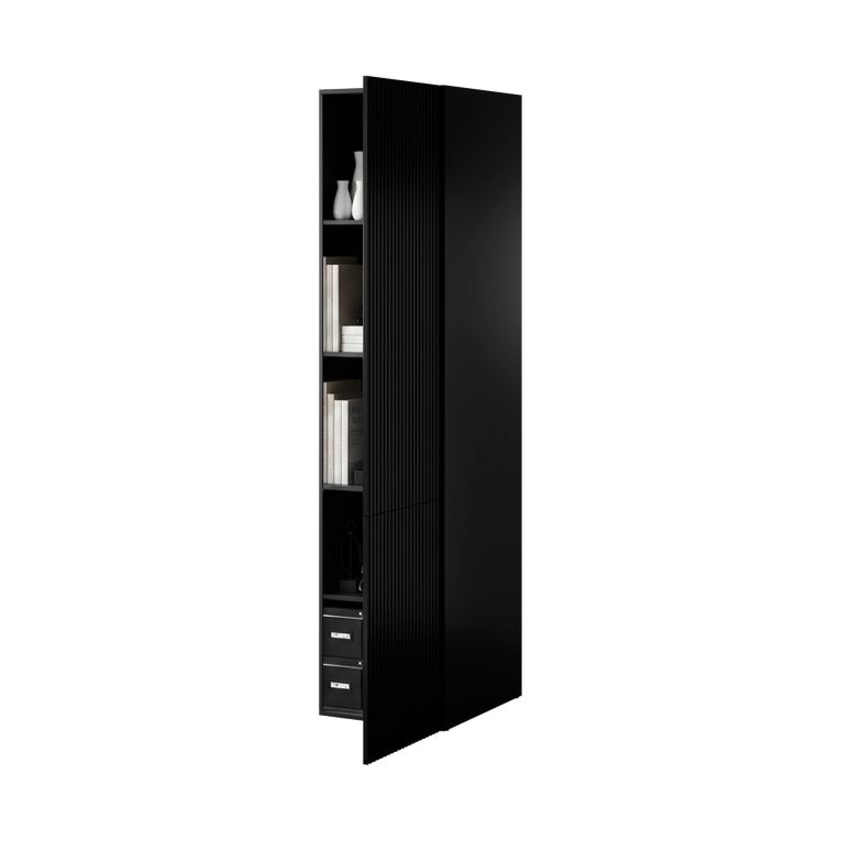 Armadio multiuso 1 anta Treville, 45,4x54 h202,5 cm, Nero