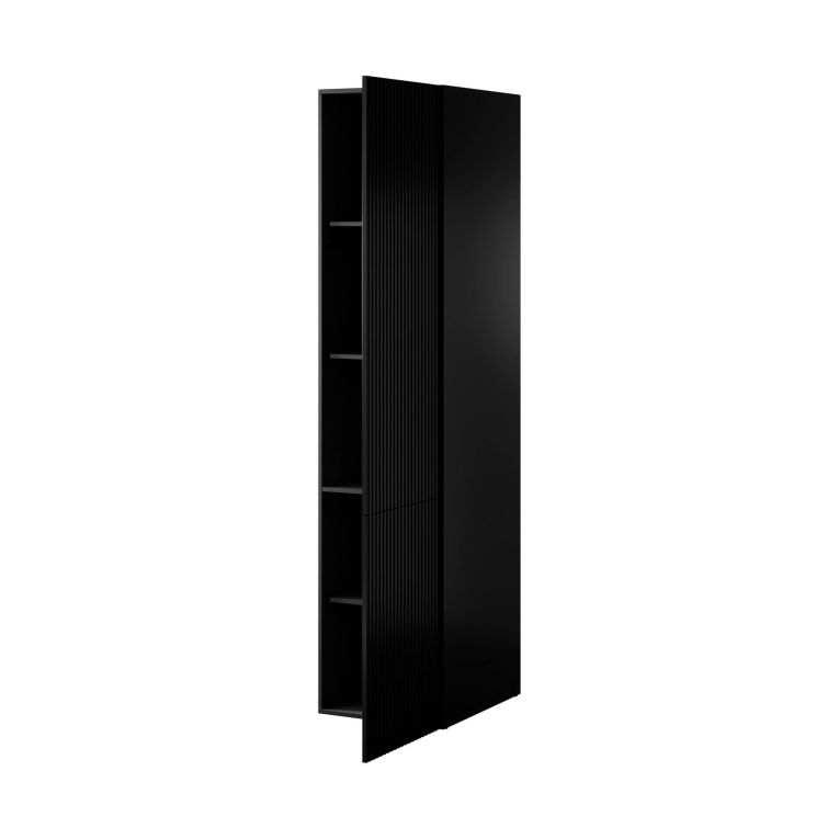 Armadio multiuso 1 anta Treville, 45,4x54 h202,5 cm, Nero