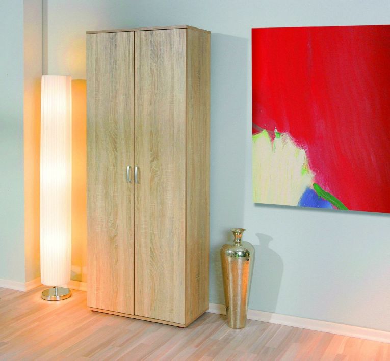 Armadio Multiuso 2 Ante Beige 5 Ripiani Apertura Battente 70x189h cm, 2 Ante - Pazzano