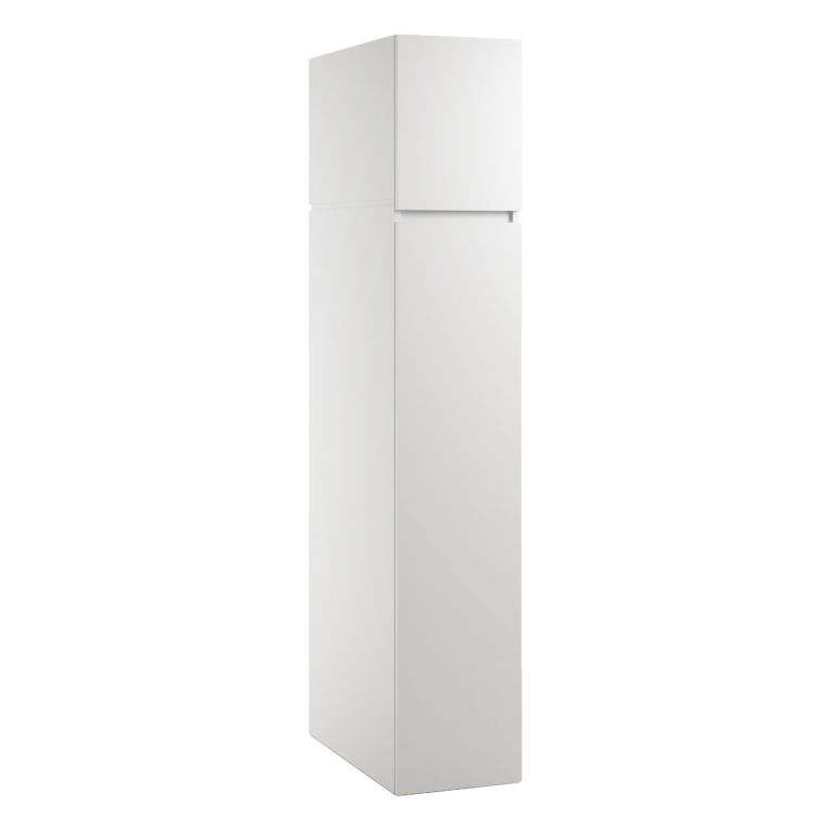 Armadio Multiuso 2 Ante Bianco 3 Ripiani 2 Ante 35x195h cm, Ideale per Lavanderia Made in Italy - Gilroy