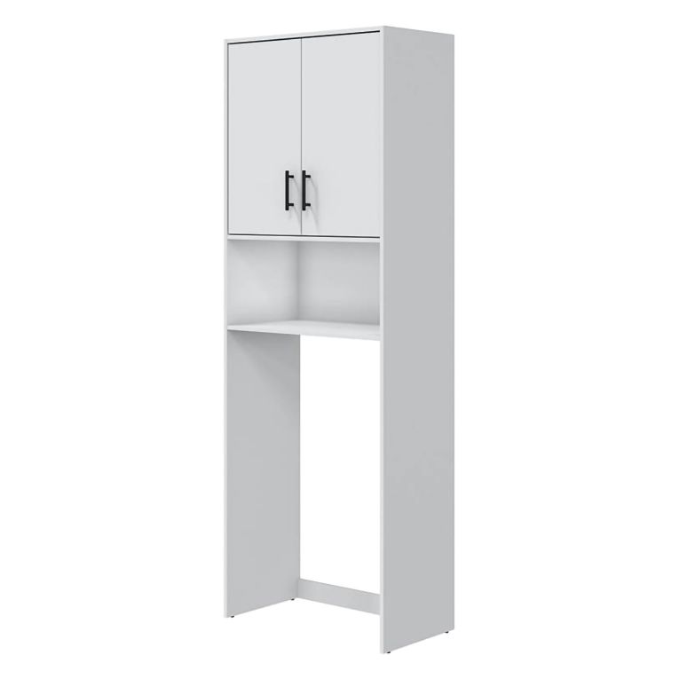 Armadio Multiuso 2 Ante Bianco 3 Ripiani Apertura Battente 73x206h cm, 2 Ante - Delebio