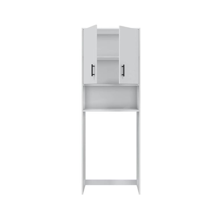 Armadio Multiuso 2 Ante Bianco 3 Ripiani Apertura Battente 73x206h cm, 2 Ante - Delebio
