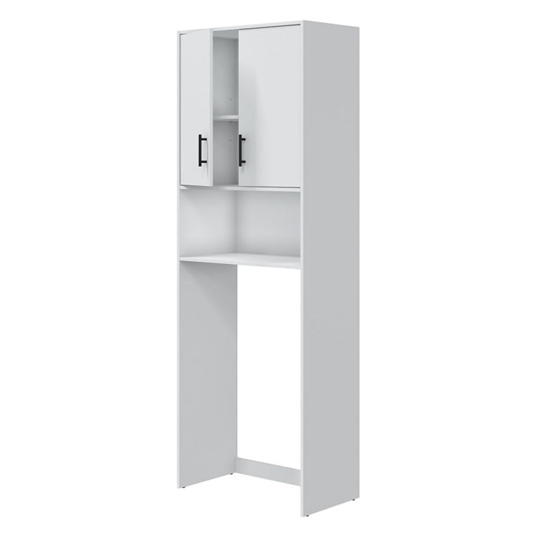 Armadio Multiuso 2 Ante Bianco 3 Ripiani Apertura Battente 73x206h cm, 2 Ante - Delebio