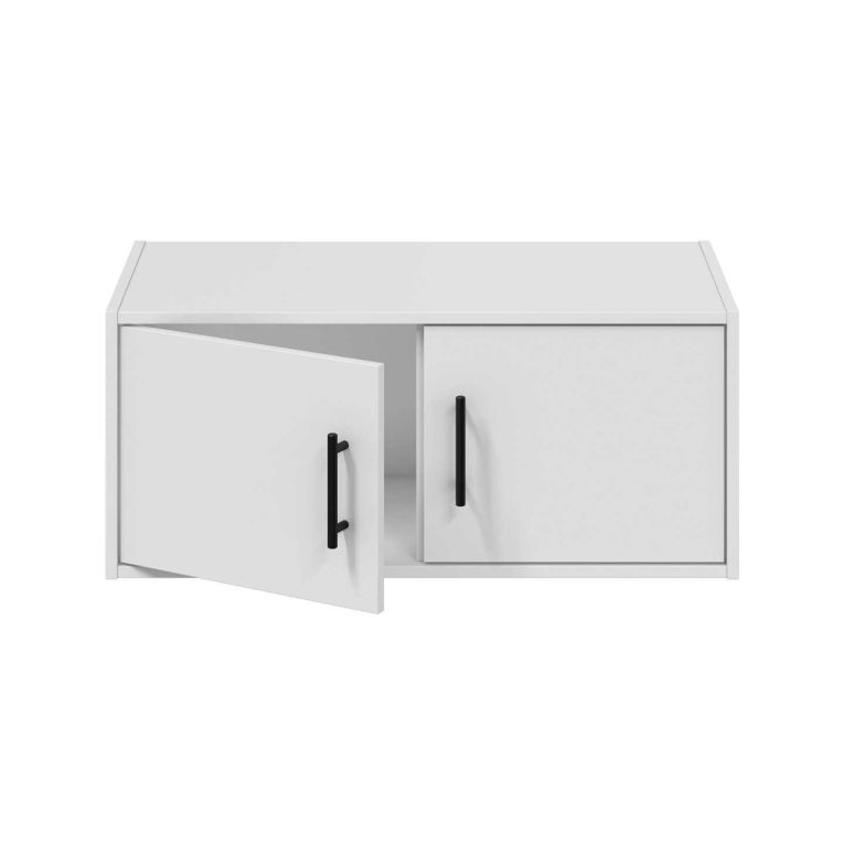 Armadio Multiuso 2 Ante Bianco un Ripiano Apertura Battente 80x34h cm, 3 Ante - Vergemoli