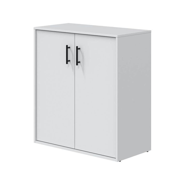 Armadio Multiuso 2 Ante Bianco un Ripiano Apertura Battente 80x88h cm, 2 Ante - Senorbi