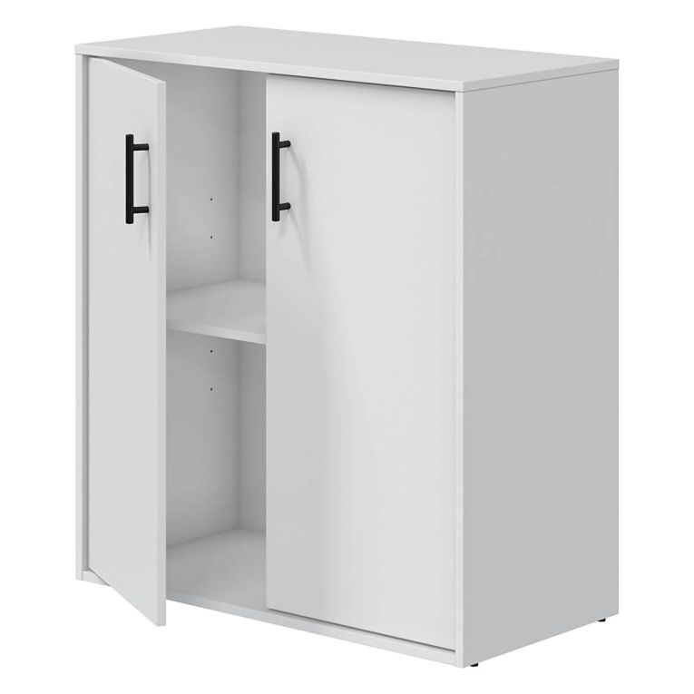 Armadio Multiuso 2 Ante Bianco un Ripiano Apertura Battente 80x88h cm, 2 Ante - Senorbi