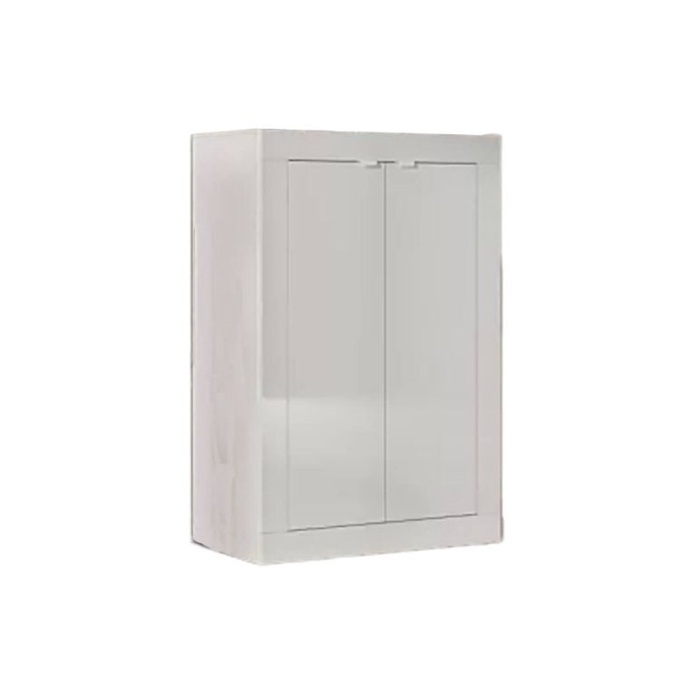 Armadio multiuso 2 ante Endine, Mobile multifunzionale, Mobiletto scarpiera, Guardaroba porta scarpe, Made in Italy, 78x35 h113 cm, Bianco