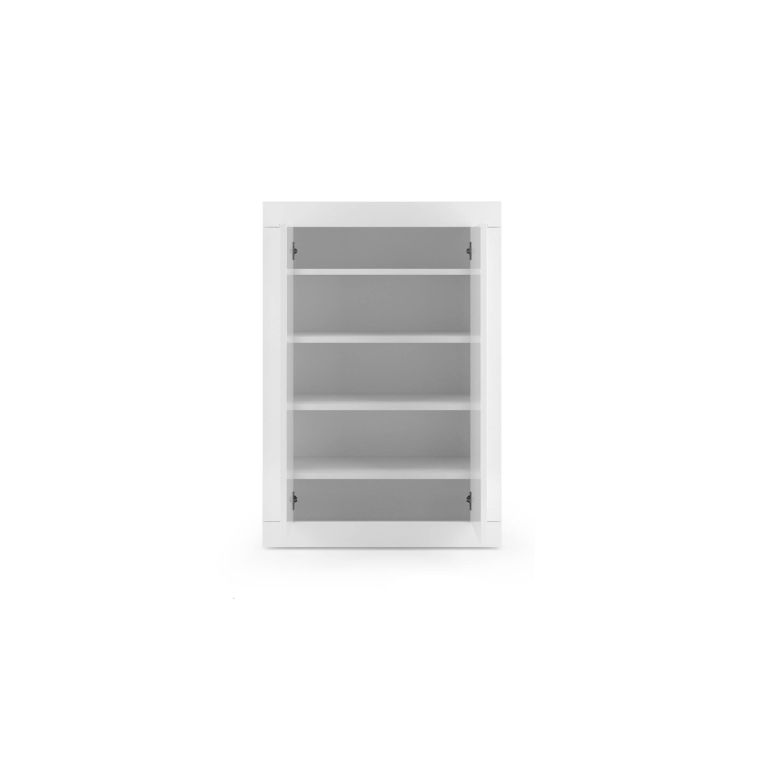 Armadio multiuso 2 ante Endine, Mobile multifunzionale, Mobiletto scarpiera, Guardaroba porta scarpe, Made in Italy, 78x35 h113 cm, Bianco